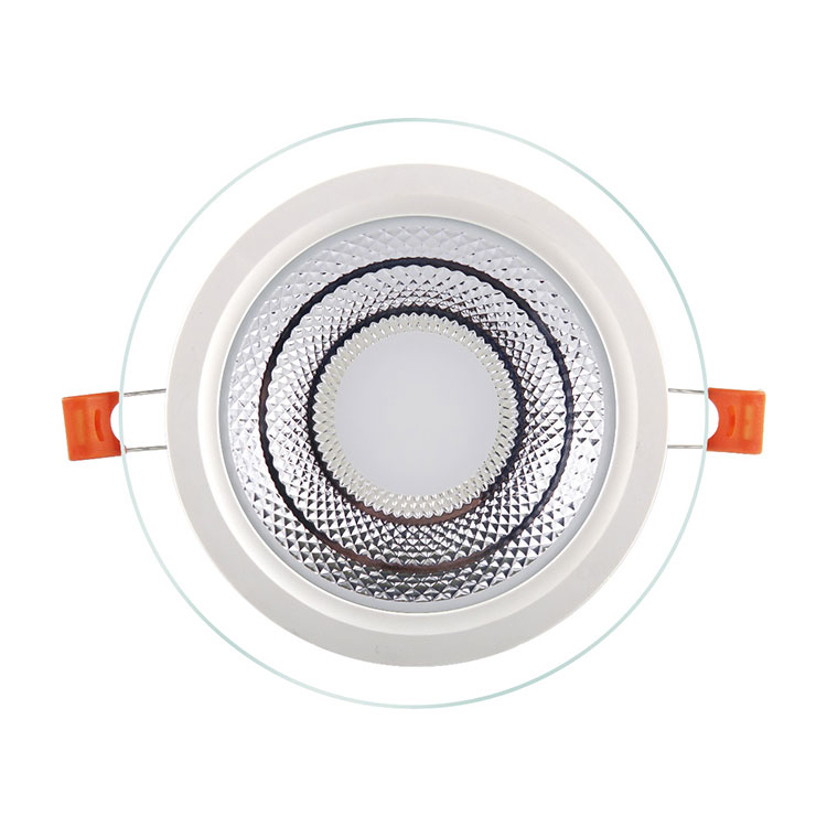 Panneau lumineux rond à LED multicolore en verre à cadre en aluminium