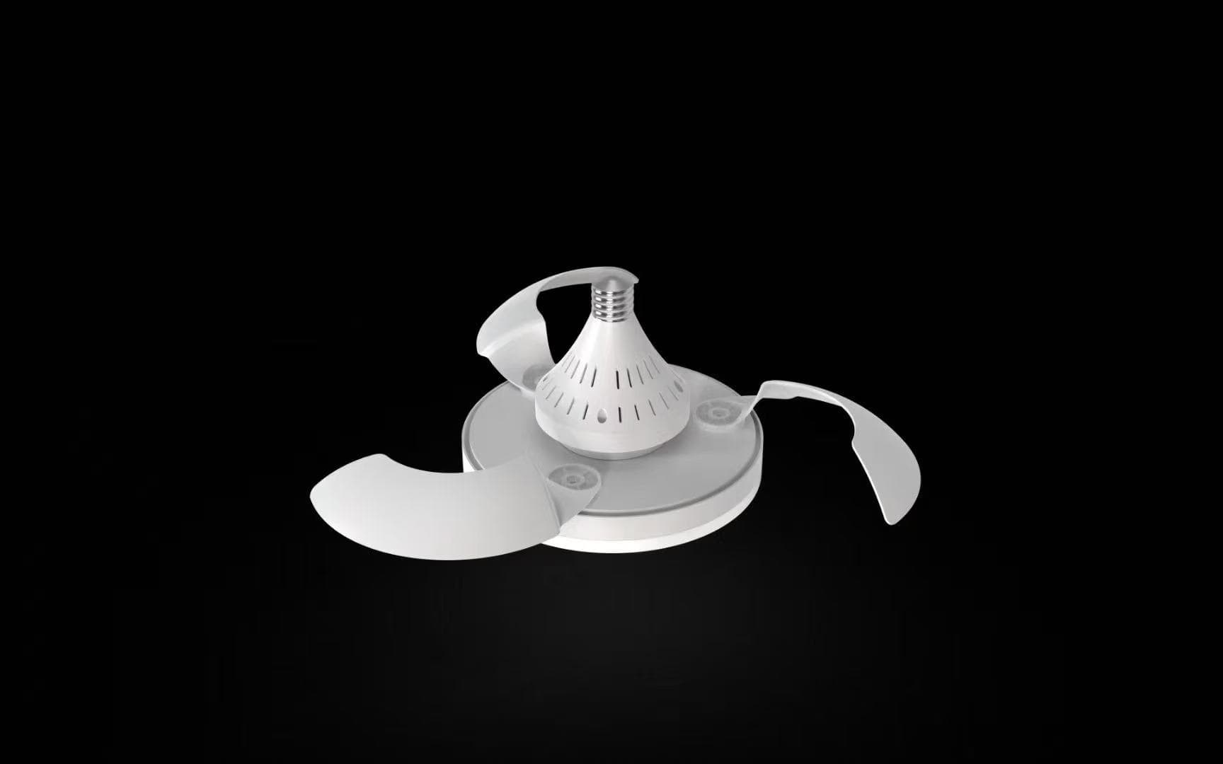 Ventilateur d'OVNI lumière, ventilateur de plafond à douille lumineux dimmable, 3 couleurs 3000k-6500K